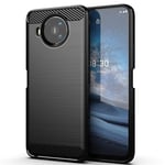 NOKOER Case for Nokia 8.3 5G, TPU Slim Phone Case, Flexible Material Air Cushion Anti-Drop Design Cover [Anti-Fingerprint] Silicone Case - Black