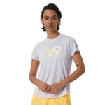 New Balance Graphic Accelerate Dam SS Topp Lila - Perfekt för löpning och träning, storlek L