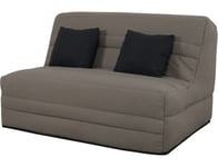 Canapé lit Romy Slyde 140 mousse 35 kg couette taupe