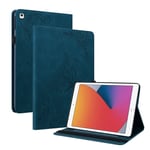 Läderfodral Fjärilar Apple iPad 10.2 9th Gen (2021) Blå