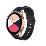 YOUZHIXUAN Smart watch series 20mm For Huami Amazfit GTS/Samsung Galaxy Watch Active 2 / Huawei Watch GT2 42MM Striped Silicone Strap(Orange) (Color : Black blue)