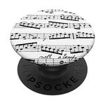 Sheet Music Notes - Musical Notation - black and white music PopSockets PopGrip: Swappable Grip for Phones & Tablets