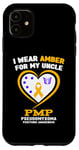 Coque pour iPhone 11 Je porte de l'ambre pour sensibiliser mon oncle au pseudomyxome et à la péritonéine