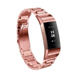Capida Fitbit Charge 3 / 4 - Butterfly armband i Rostfritt stål Rosa guld