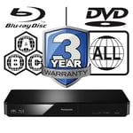 Panasonic Blu-ray Player DMP-BDT170EB Full MultiRegion 4K Upscaling 3D