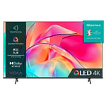 Hisense 55 Inch QLED Smart TV 55E7KQTUK - Quantum Dot Colour, 60Hz VRR, Dolby Vision, Bluetooth&HDMI, Share to TV, VIDAA, and Youtube, Freeview Play, Netflix and Disney+ (2023 New Model)