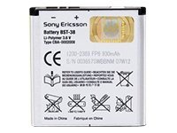 Sony Ericsson BST-38 - Batteri till mobiltelefon - Li-pol - 930 mAh - för XPERIA X10 Sony Ericsson C510, C902, C905, Jalou, R300, S312, T303, W580, W760, W995