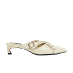 Alohas Zyra Onix Cream Leather Mules Beige