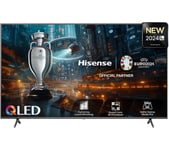 75" Hisense 75E7NQTUK PRO  Smart 4K Ultra HD HDR QLED TV with Amazon Alexa, Silver/Grey