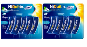 Pack of 2 Niquitin Minis Mint 2mg Lozenges Nicotine (100 Pack x 2) NEW IN DATE