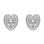 18ct White Gold 0.15ct Diamond House Style Leaf Stud Earrings