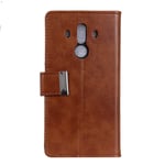 Flip Case for HUAWEI Mate 10 Pro, Business Case with Card Slots, Leather Cover Wallet Case Kickstand Phone Cover Shockproof Case for HUAWEI Mate 10 Pro (Brown)