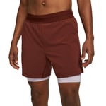 Nike Yoga 2 In 1 Shorts Brown S / Regular Man