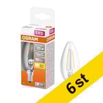 LED lampa E14 | C35 klar | 2700K | 2,5W (25W) 6st [Osram]