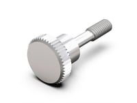 Schroff Flänsbult, Räfflat Huvud Kort, M2,5 X 12,3 Mm, Förnicklad Mässing, 100 St.