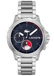 Lacoste Analogue Multifunction Quartz Watch for Men with Silver Stainless Steel Bracelet - 2011208