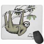 Sloth Climbing Mouse Pad with Stitched Edge Computer Mouse Pad with Non-Slip Rubber Base for Computers Laptop PC Gmaing Work Mouse Pad