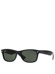 Ray-Ban New Wayfarer Sunglasses - Black, Black/Green, Women
