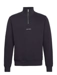 Dexter Half-Zip Sweatshirt Tops Sweat-shirts & Hoodies Sweat-shirts Navy Les Deux