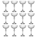 12x America '20s Champagne Cocktail Saucers Coupe Glasses Martini 230ml