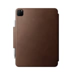 NOMAD iPad Pro 11 (gen 2/3/4) Kotelo Leather Folio Plus Ruskea