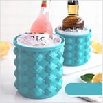 EPRHAY Ice Bucket,Silicone Ice Cube Chips Bucket with Lid Drink Cooler,2 in 1 Space Saving Ice Cube Maker-600ml