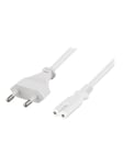 Deltaco DEL-109JA - power cable - Europlug to power IEC 60320 C7 - 1 m