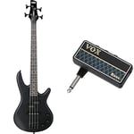 Ibanez GSRM20B-WK GIO SR Series Electric Bass Guitar - MiKro - 4 String - Withered Black & Vox - amPlug2 AP2-BS Bass Guitar Headphone Amplifier with Rhythms