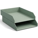 Brevkorg Stapelbar Soft Teal 2-pack Bigso Box of Sweden