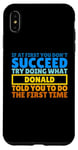 Coque pour iPhone XS Max Don amusant personnalisé pour Donald, drôle Donald