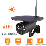 HAWK LI Outdoor 1080P camera, wireless WiFi/4G Solar Powered network camera with solar charge, monitoring function, night vision, Two Way Audio, IP66 Waterproof, 64G TF Card included (WIFI)
