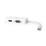 Nedis Mini Displayport till DVI-D 24+1-stifts honadapter, 4k@60Hz - Vit