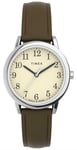 Timex TW2V69000 Women's Easy Reader Cream Dial Brown Leather Watch