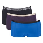 Sloggi Trosor 3P GO Unique Hipster Shorts Flerfärgad bomull X-Large Dam