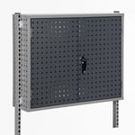 Verkstadsskåp perforerad CC900 höjd 715mm, RAL7024