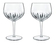 Luigi Bormioli Mixology Set of 2 Spanish Copa Cut Crystal Gin Glasses 800ml | Balloon Gin Glasses | Titanium Reinforced Crystal | Made in Italy