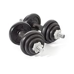 20 kg Cast Iron Spinlock Dumbbell - Adjustable Hand Weights Set