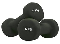G5 HT SPORT Neoprene Dumbbells for Gym and Home Gym, Non-Slip 0.5 to 6 kg, Pair or Single (2 x 6 kg)