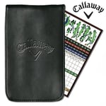 CALLAWAY DELUXE PU LEATHER GOLF SCORE CARD HOLDER +EMBOSSED CALLAWAY LOGO