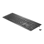 HP Wireless Premium Keyboard Clavier sans fil 2.4 GHz Allemagne aluminium anodisé taillé