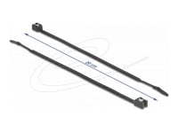 Delock - Kabelsamlare - Självskärande, Bredd 4,8 Mm - 20 Cm - Svart (Paket Om 50)