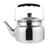 Cabilock Whistling Tea Kettle for Stove Top Stainless Steel Teapot with Anti- Hot Handle Tea Boiler Hot Water Kettle for Tea Coffee Silver 1. 5L