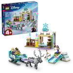 LEGO ǀ Disney La Reine des neiges L’Aventure en traîneau d’Anna - Jouet de Construction pour Filles dès 4 Ans - Stand de Chocolat Chaud avec Mini-poupée de Kristoff et Figurines d’Olaf et Sven 43256