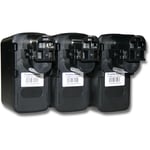 3x Batteries compatible avec Bosch gsr 12VSH-2, psb 12VSP-2, psr 120, psr 12VES outil électrique (3000mAh NiMH 12 v) - Vhbw