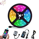 HoldPeak Music Strip Lights RGB SMD5050,10 Meters/32.8ft 24V 300LEDs, Wireless APP Controlled Lights, Music Sync/Remote Control Smart LED Strip for KTV/Party/Bedroom