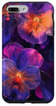 Coque pour iPhone 7 Plus/8 Plus Aquarelle Violet Pensée Fleur Floral Art Jardinage