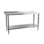 Vogue Stainless Steel Wall Table with Upstand 2100mm