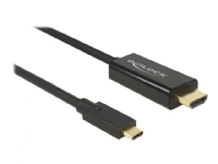 Delock - Extern videoadapter - Parade PS171 - USB-C - HDMI - svart - detaljhandel