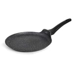 LACOR - 26844 ? Crepe pan Made of Forged Aluminium, Non-Stick, Suitable for All hob Types Including Induction, Full Induction, Ø24 cm, eco-Friendly and PFOA Black.