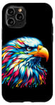 iPhone 11 Pro Cool Bald Eagle Spirit Animal Illustration Tie Dye Art Case